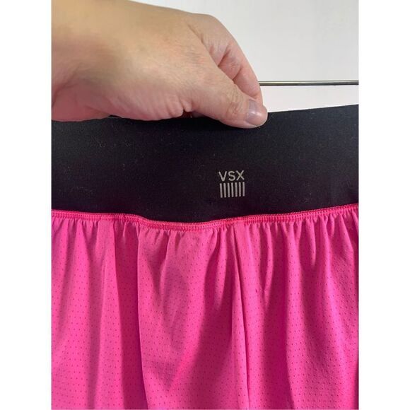 VSX Victoria’s Secret Sport Pink Black Biker Running Shorts Size S - Picture 6 of 9